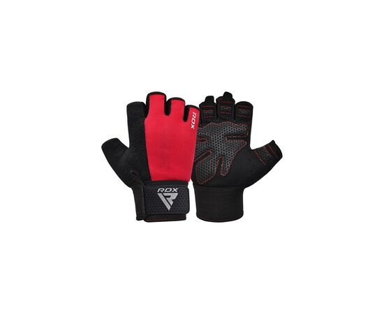 Перчатки для фитнеса RDX W1 Half Red Plus L (WGA-W1HR-L+), изображение 2 Перчатки для фитнеса RDX W1 Half Red Plus L (WGA-W1HR-L+), изображение 2