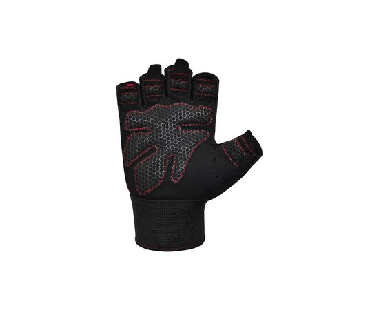 Рукавички для фітнесу RDX W1 Half Red Plus M (WGA-W1HR-M+), зображення 4 Рукавички для фітнесу RDX W1 Half Red Plus M (WGA-W1HR-M+), зображення 4