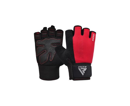 Перчатки для фитнеса RDX W1 Half Red Plus M (WGA-W1HR-M+)