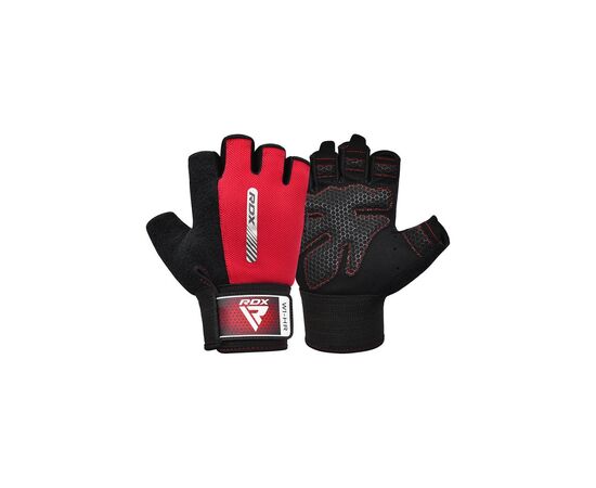 Перчатки для фитнеса RDX W1 Half Red Plus S (WGA-W1HR-S+), изображение 2 Перчатки для фитнеса RDX W1 Half Red Plus S (WGA-W1HR-S+), изображение 2