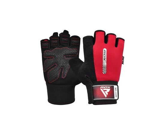 Рукавички для фітнесу RDX W1 Half Red Plus S (WGA-W1HR-S+)