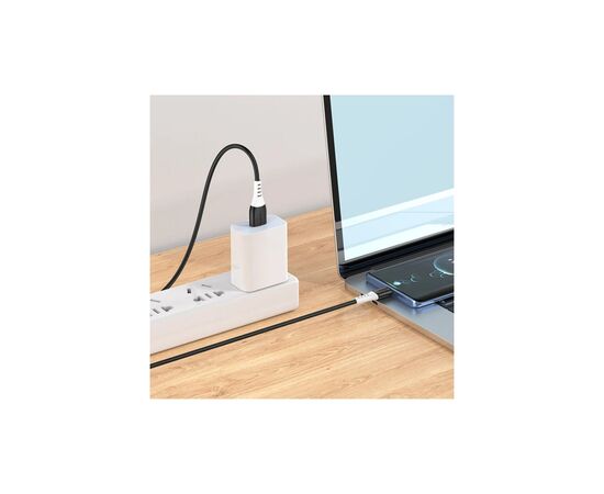 Дата кабель USB 2.0 AM to Type-C 1.0m 3A Black HOCO (6931474768575), изображение 3 Дата кабель USB 2.0 AM to Type-C 1.0m 3A Black HOCO (6931474768575), изображение 3