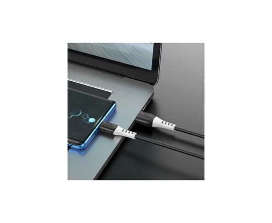 Дата кабель USB 2.0 AM to Type-C 1.0m 3A Black HOCO (6931474768575), изображение 4 Дата кабель USB 2.0 AM to Type-C 1.0m 3A Black HOCO (6931474768575), изображение 4