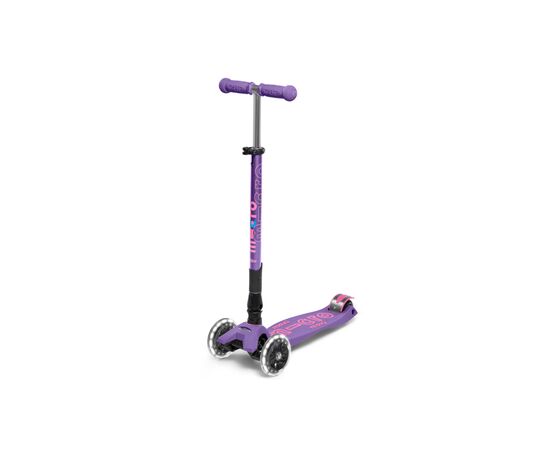 Самокат Micro Maxi Deluxe Foldable LED фиолетовый (MMD100)