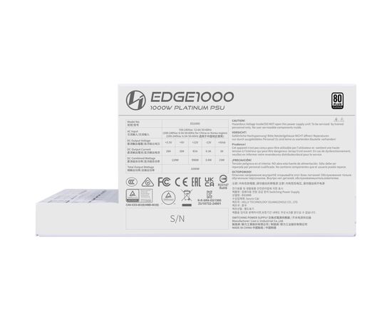 Блок питания Lian Li 1000W EDGE1000 White (G9P.EG1000.WE00.EU), изображение 3 Блок питания Lian Li 1000W EDGE1000 White (G9P.EG1000.WE00.EU), изображение 3