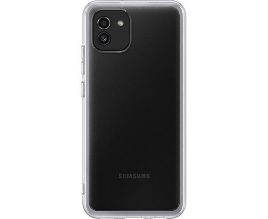 Чехол для мобильного телефона Samsung A03 Soft Clear Cover Transparent (EF-QA035TTEGRU), изображение 3