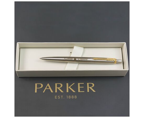 Ручка шариковая Parker JOTTER 17 UKRAINE SS GT BP Трезубец Слава Україні (16032_TR3), изображение 5 Ручка шариковая Parker JOTTER 17 UKRAINE SS GT BP Трезубец Слава Україні (16032_TR3), изображение 5