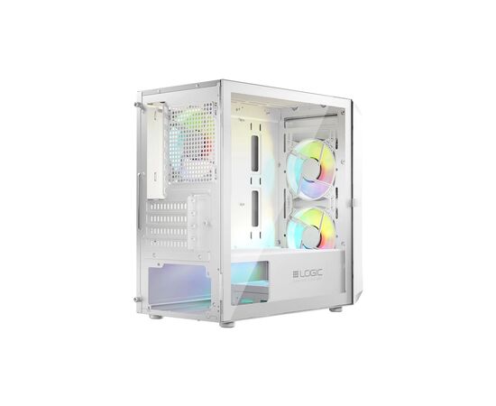 Корпус Logic concept PORTOS MESH+GLASS ARGB fans 3x120mm WHITE (AM-PORTOS-20-0000000-0002), зображення 12 Корпус Logic concept PORTOS MESH+GLASS ARGB fans 3x120mm WHITE (AM-PORTOS-20-0000000-0002), зображення 12