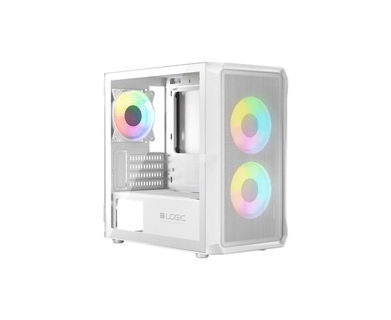 Корпус Logic concept PORTOS MESH+GLASS ARGB fans 3x120mm WHITE (AM-PORTOS-20-0000000-0002), зображення 3 Корпус Logic concept PORTOS MESH+GLASS ARGB fans 3x120mm WHITE (AM-PORTOS-20-0000000-0002), зображення 3