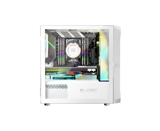 Корпус Logic concept PORTOS MESH+GLASS ARGB fans 3x120mm WHITE (AM-PORTOS-20-0000000-0002), зображення 6 Корпус Logic concept PORTOS MESH+GLASS ARGB fans 3x120mm WHITE (AM-PORTOS-20-0000000-0002), зображення 6