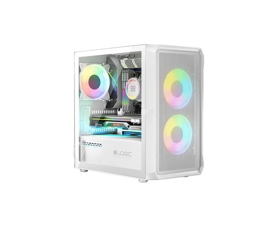 Корпус Logic concept PORTOS MESH+GLASS ARGB fans 3x120mm WHITE (AM-PORTOS-20-0000000-0002)