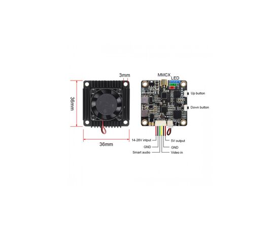 Видеопередатчик (VTX) AKK Ultra Long Range 3W 5.8GHz 96CH Low Band (TX3000AC96), изображение 6 Видеопередатчик (VTX) AKK Ultra Long Range 3W 5.8GHz 96CH Low Band (TX3000AC96), изображение 6