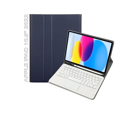 Чохол до планшета BeCover Keyboard+TouchPad Apple iPad 10.9" 2022 Deep Blue (712376)