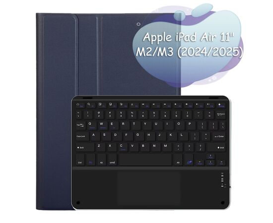 Чохол до планшета BeCover Keyboard+TouchPad Apple iPad Air 11" M2 2024 Deep Blue (712596)