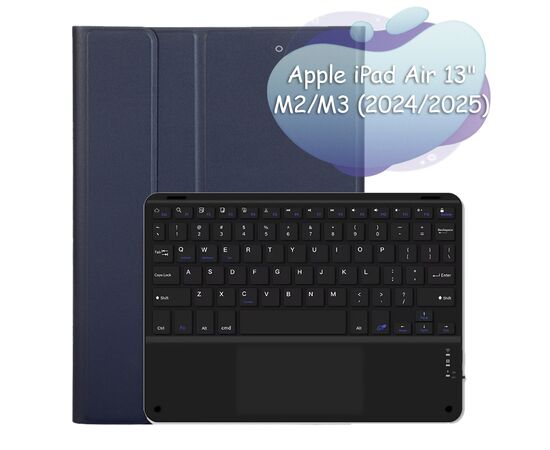 Чохол до планшета BeCover Keyboard+TouchPad Apple iPad Air 13" M2 2024 Deep Blue (712602)