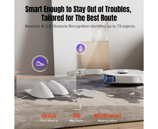 Пылесос Roborock S8 MaxV Ultra White (S8MVU02-00), изображение 11 Пылесос Roborock S8 MaxV Ultra White (S8MVU02-00), изображение 11