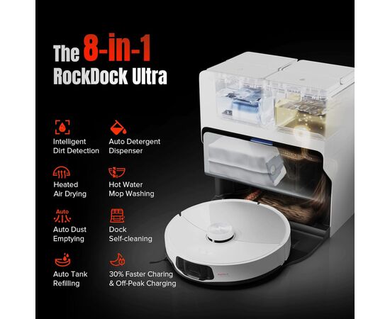 Пылесос Roborock S8 MaxV Ultra White (S8MVU02-00), изображение 7 Пылесос Roborock S8 MaxV Ultra White (S8MVU02-00), изображение 7