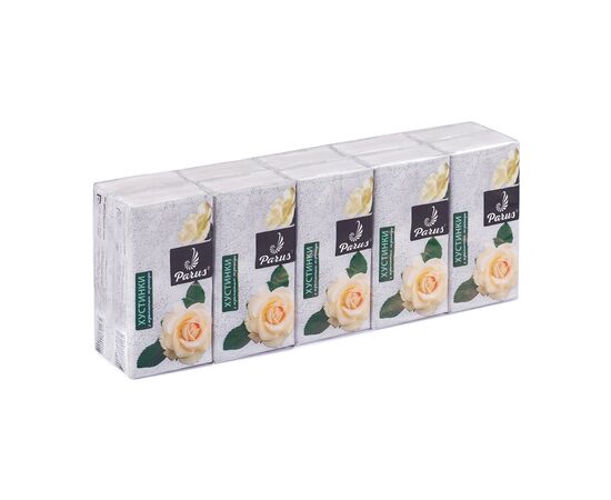 Салфетки косметические Parus Роза 2 слоя 10 шт. х 10 пачек (4820044170165)