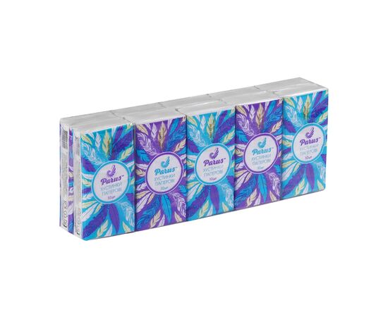 Серветки косметичні Parus 2 шари 10 шт. х 10 пачок (4820044170110)
