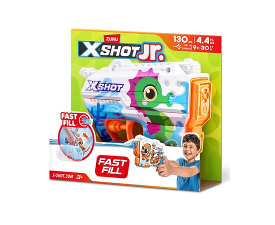 Игрушечное оружие Zuru X-Shot Водный бластер Junior Fast-Fill Морской конек (118143D), изображение 5 Игрушечное оружие Zuru X-Shot Водный бластер Junior Fast-Fill Морской конек (118143D), изображение 5