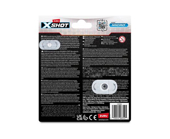 Игрушечное оружие Zuru X-Shot Быстрострельный бластер Excel Micro 2.0 Color Card (8 патронов) (36726TQ1R), изображение 6 Игрушечное оружие Zuru X-Shot Быстрострельный бластер Excel Micro 2.0 Color Card (8 патронов) (36726TQ1R), изображение 6