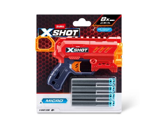 Игрушечное оружие Zuru X-Shot Быстрострельный бластер Excel Micro 2.0 Color Card (8 патронов) (36726TQ1R), изображение 7 Игрушечное оружие Zuru X-Shot Быстрострельный бластер Excel Micro 2.0 Color Card (8 патронов) (36726TQ1R), изображение 7