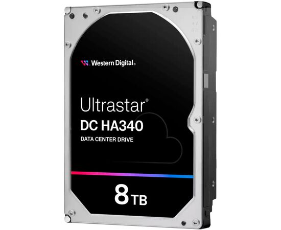 Жорсткий диск для сервера WD HDD Server Ultrastar DC HA340 8TB 512e SE, 3.5, 256MB, 7200 RPM, SATA, (WUS721208BLE6L4)