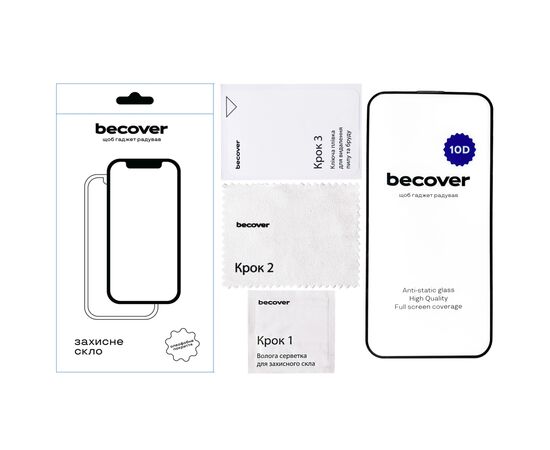 Стекло защитное BeCover Honor 200 lite 10D Black (713162), изображение 6 Стекло защитное BeCover Honor 200 lite 10D Black (713162), изображение 6
