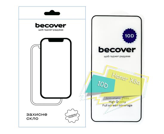Скло захисне BeCover Honor X8a 10D Black (713163)