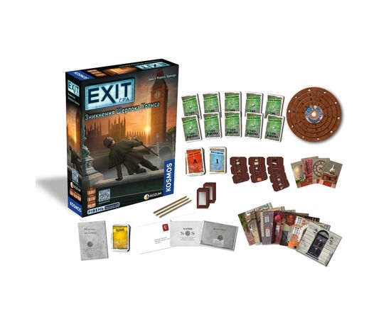 Настольная игра Rozum EXIT: Исчезновение Шерлока Холмса (The Disappearance of Sherlock Holmes) (R073UA), изображение 2 Настольная игра Rozum EXIT: Исчезновение Шерлока Холмса (The Disappearance of Sherlock Holmes) (R073UA), изображение 2