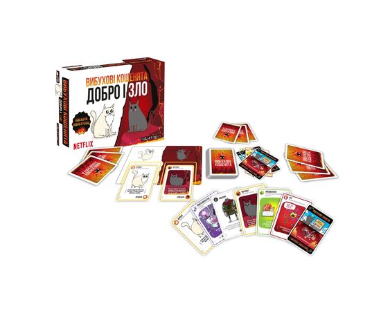 Настольная игра Rozum Взрывные котята: Добро и Зло (Exploding Kittens: Good Vs Evil) (укр.) (EKIEK12UA), изображение 2 Настольная игра Rozum Взрывные котята: Добро и Зло (Exploding Kittens: Good Vs Evil) (укр.) (EKIEK12UA), изображение 2