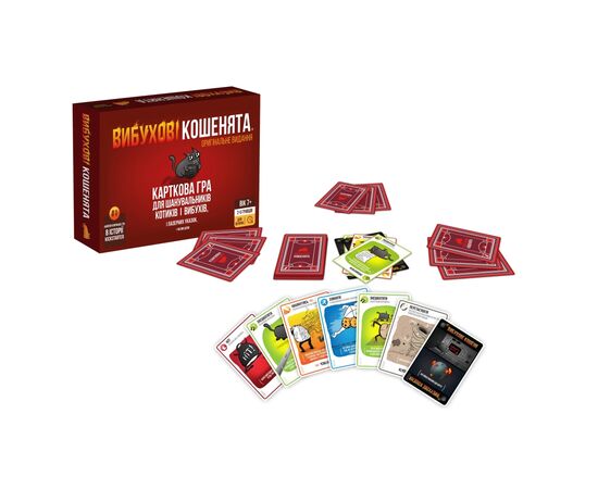 Настольная игра Rozum Взрывные котята: Оригинальное издание (Exploding Kittens: Original) (укр.) (EKIEK01UA), изображение 2 Настольная игра Rozum Взрывные котята: Оригинальное издание (Exploding Kittens: Original) (укр.) (EKIEK01UA), изображение 2
