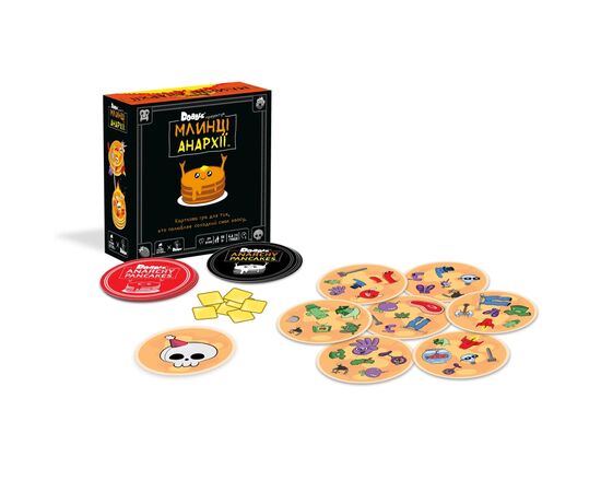 Настольная игра Rozum Доббль. Блины Анархии (Dobble Anarchy Pancakes) (укр.) (R060UA), изображение 2 Настольная игра Rozum Доббль. Блины Анархии (Dobble Anarchy Pancakes) (укр.) (R060UA), изображение 2