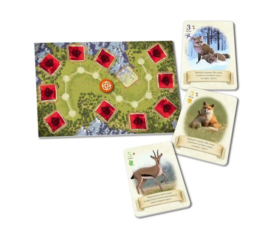 Настольная игра WoodCat Лис и Лес. Дуэт (The Fox in the Forest Duet) (укр.) (wdct011), изображение 2 Настольная игра WoodCat Лис и Лес. Дуэт (The Fox in the Forest Duet) (укр.) (wdct011), изображение 2