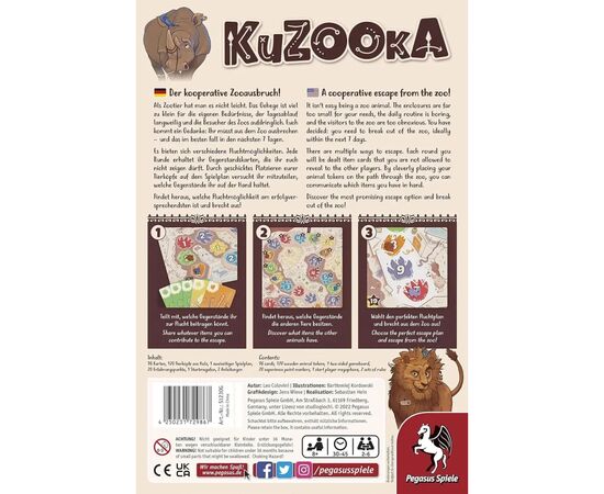 Настольная игра Pegasus Spiele KuZOOkA (KuZOOkA) (англ.) (PS210), изображение 5 Настольная игра Pegasus Spiele KuZOOkA (KuZOOkA) (англ.) (PS210), изображение 5