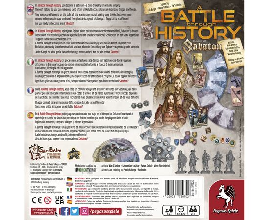 Настольная игра Pegasus Spiele Битва сквозь историю: Приключение с Sabaton (A Battle Through History: An Adventure With Sabaton (PS200), изображение 8 Настольная игра Pegasus Spiele Битва сквозь историю: Приключение с Sabaton (A Battle Through History: An Adventure With Sabaton (PS200), изображение 8