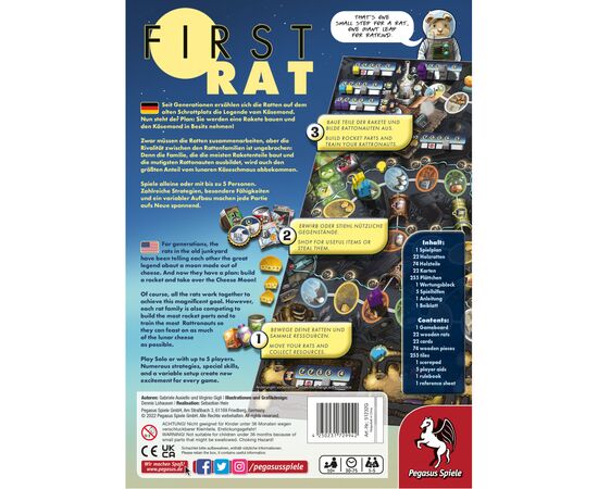 Настольная игра Pegasus Spiele Первая Крыса (First Rat) (англ.) (PS127), изображение 9 Настольная игра Pegasus Spiele Первая Крыса (First Rat) (англ.) (PS127), изображение 9