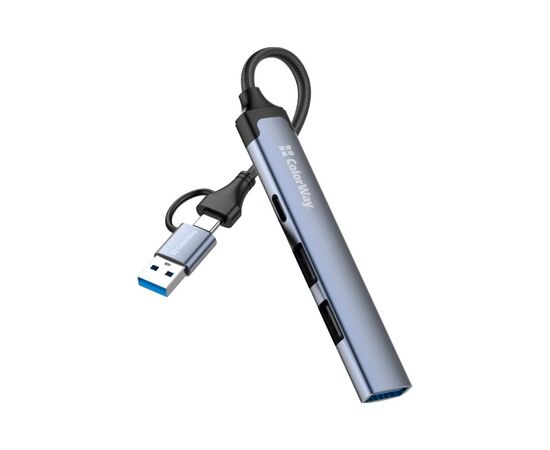 Концентратор ColorWay USB-A/USB-C 4-in-1 USB2.0х2/USB3.0/USB-C2.0 (CW-HUB06)