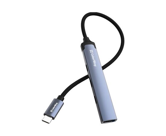 Концентратор ColorWay USB-C 4-in-1 USB-C2.0х3/USB3.0 (CW-HUB07)
