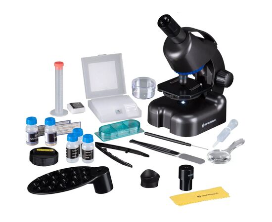 Микроскоп Bresser Junior CM-04 100x-900x Black з набором для дослідів і адаптером для смартфона (14951) (931504), изображение 5 Микроскоп Bresser Junior CM-04 100x-900x Black з набором для дослідів і адаптером для смартфона (14951) (931504), изображение 5