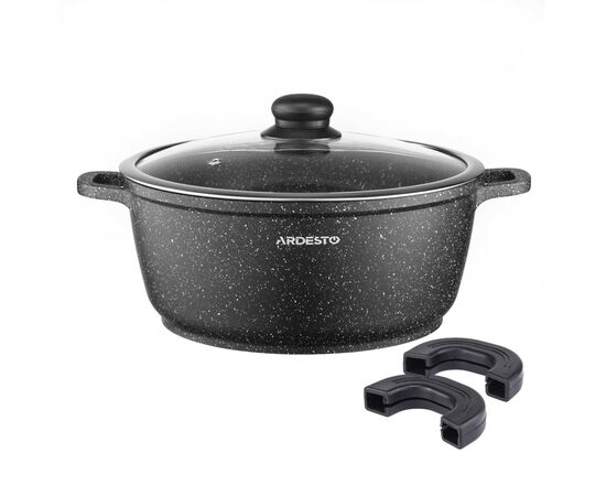 Кастрюля Ardesto Gemini Anzio 3.1л чорний (AR2430GE), изображение 9 Кастрюля Ardesto Gemini Anzio 3.1л чорний (AR2430GE), изображение 9
