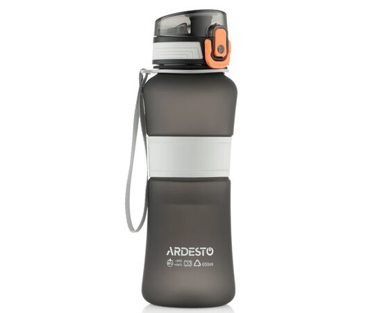 Пляшка для води Ardesto Balance 650мл чорний (AR2265BL)