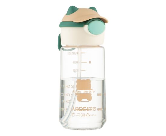 Пляшка для води Ardesto Bear 550мл зелений (AR2255BE), зображення 3 Пляшка для води Ardesto Bear 550мл зелений (AR2255BE), зображення 3
