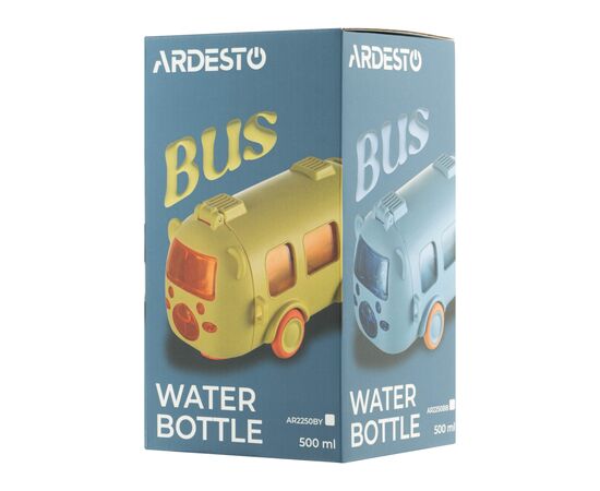 Пляшка для води Ardesto Bear Bus 500мл блакитний (AR2250BB), зображення 9 Пляшка для води Ardesto Bear Bus 500мл блакитний (AR2250BB), зображення 9