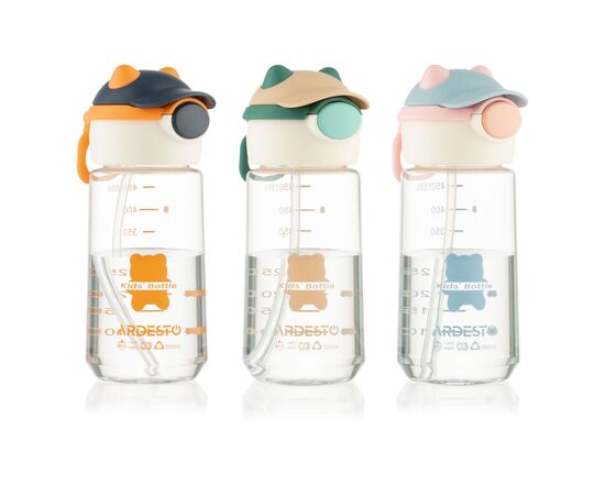 Пляшка для води Ardesto Bear 550мл помаранчевий (AR2255BO), зображення 10 Пляшка для води Ardesto Bear 550мл помаранчевий (AR2255BO), зображення 10