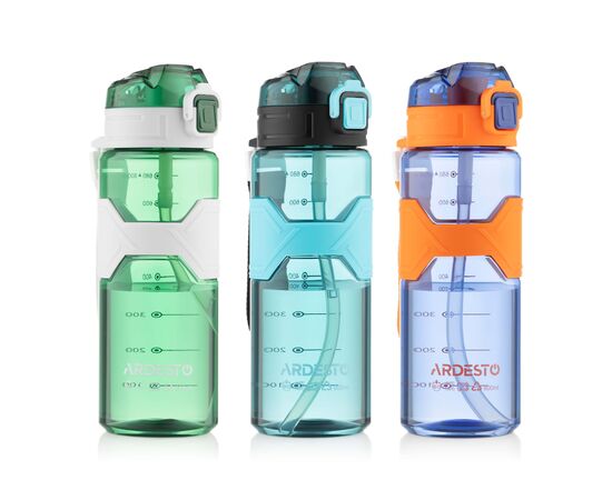 Пляшка для води Ardesto Fitness 800мл зелений (AR2280EG), зображення 7 Пляшка для води Ardesto Fitness 800мл зелений (AR2280EG), зображення 7