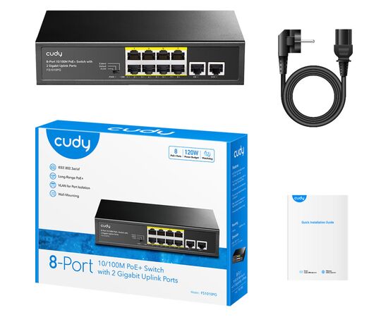 Комутатор мережевий Cudy FS1010PG, зображення 4 Комутатор мережевий Cudy FS1010PG, зображення 4