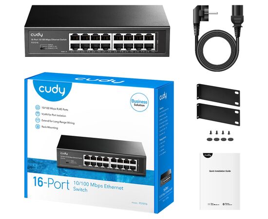 Комутатор мережевий Cudy FS1016 (FS1016_EU_V1.0), зображення 4 Комутатор мережевий Cudy FS1016 (FS1016_EU_V1.0), зображення 4