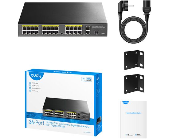 Комутатор мережевий Cudy FS1026PS1, зображення 4 Комутатор мережевий Cudy FS1026PS1, зображення 4