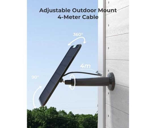 Солнечная панель Reolink Solar Panel 2 Black, изображение 4 Солнечная панель Reolink Solar Panel 2 Black, изображение 4